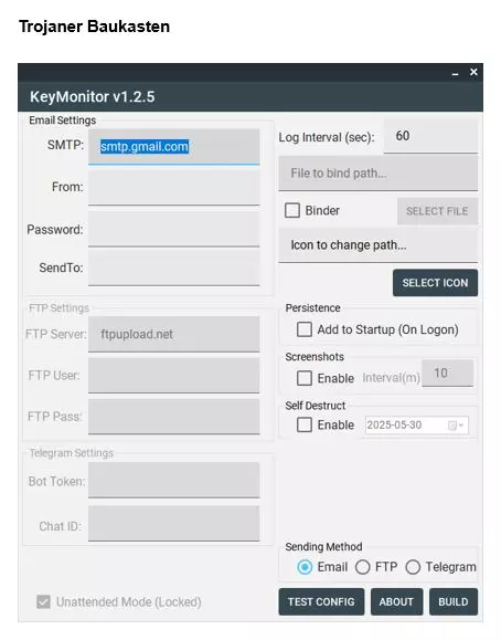 Trojanerbaukasten Keylogger – Demonstration der Bedrohungslage